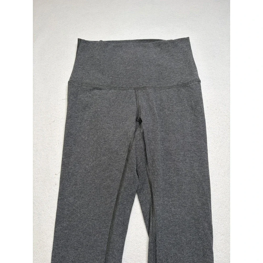 Lululemon Leggings Womens 6 Grey High Rise Cotton Blend Full Length Yoga Pants